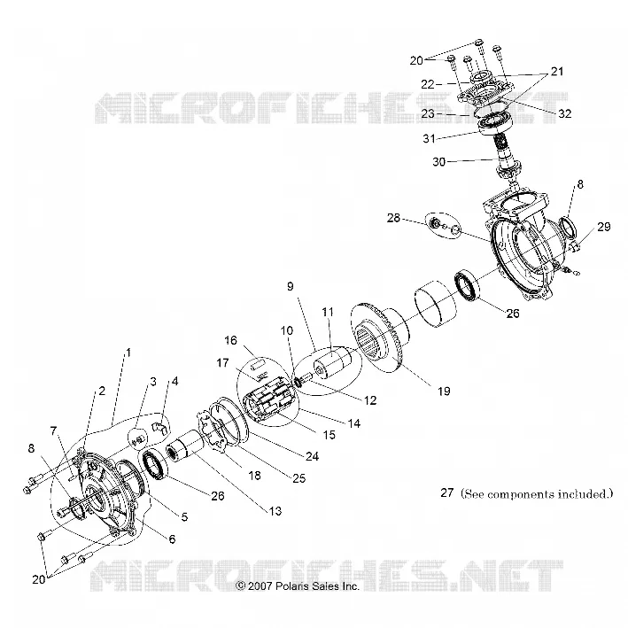 SYSTÈME DE TRANSMISSION, FRONT PONT INTERNALS