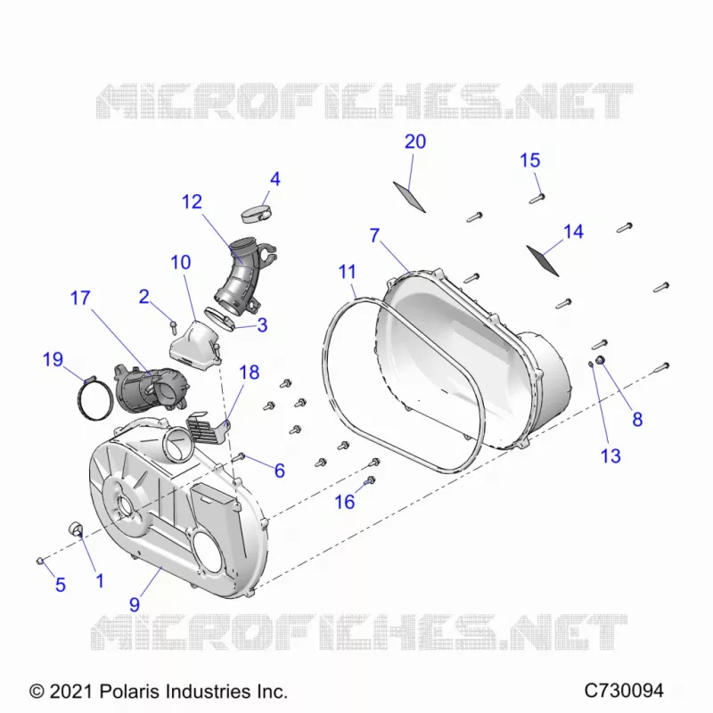 SYSTÃˆME DE TRANSMISSION, CLUTCH COVER AND DUCTING