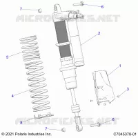 SUSPENSION, REAR SUPPORT AMORTISSEUR , DELUXE