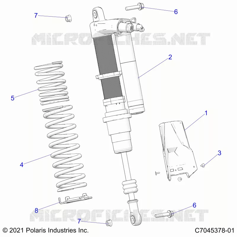 SUSPENSION, REAR SUPPORT AMORTISSEUR , DELUXE