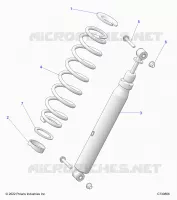 SUSPENSION, REAR SUPPORT AMORTISSEUR  EVAP