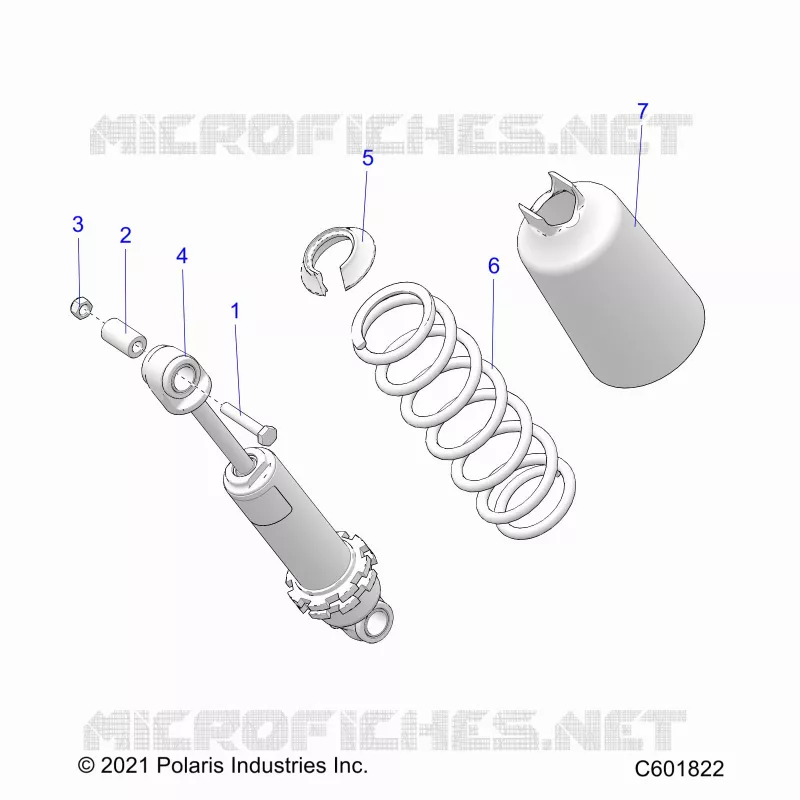 SUSPENSION, AMORTISSEUR AVANT TRACK