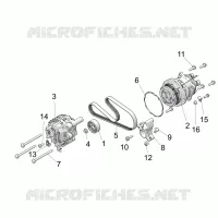 ENGINE, ALTERNATEUR AND COMPRESSOR