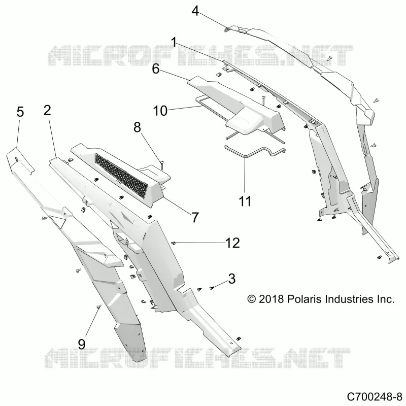 CARROSSERIE ARRIERE FENDERS AND BEZELS- Z23NAE99PR (C700248-8)