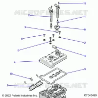 ENGINE, THROTTLE BODY AND COUVERCLE SOUPAPE