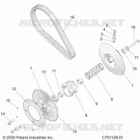 SYSTÃˆME DE TRANSMISSION, SECONDARY CLUTCH/BELT