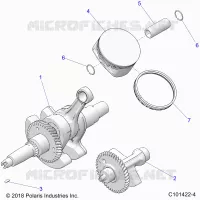 ENGINE, VILEBREQUIN, PISTON AND BALANCE SHAFT