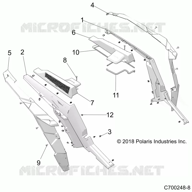 CARROSSERIE ARRIERE FENDERS AND BEZELS- Z21NAM99AG (C700248-8)