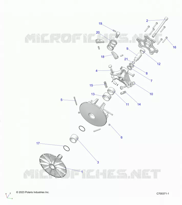 SYSTÃˆME DE TRANSMISSION, PRIMARY CLUTCH