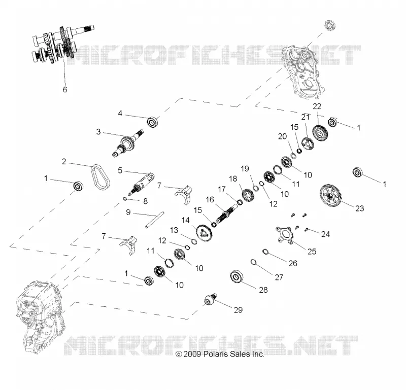 SYSTÈME DE TRANSMISSION, PONT PRINCIPAL INTERNALS