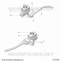 BRAKES, FRONT BRAKE LEVER AND MAITRE CYLINDRE