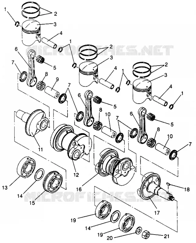 PISTON ET VILEBREQUIN STORM 0965782, STORM SKS 0965582,  EURO STORM E965782 (4931593159D004)