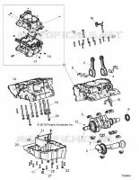 ENGINE, CRANKCASE AND VILEBREQUIN