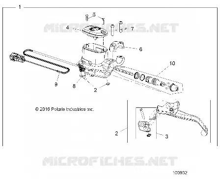 FREIN AVANT BRAKE LEVER AND MASTER CYLINDER