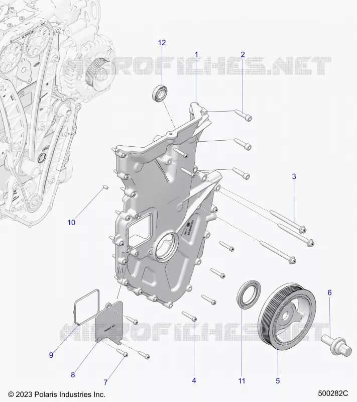 MOTEUR, FRONT COVER ASSEMBLY