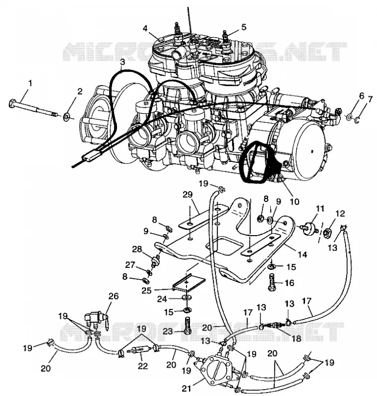 SUPPORT MOTEUR 700 RMK 0980966 and EUROPEAN 700 RMK E980966 (4943724372C003)
