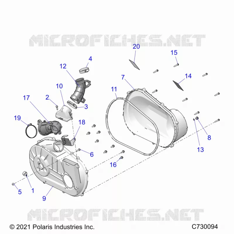 SYSTÃˆME DE TRANSMISSION, CLUTCH COVER AND DUCTING