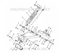 SWING ARM WELDMENT AND AMORTISSEUR ARRIERE ASSEMBLY (4913501350021A)
