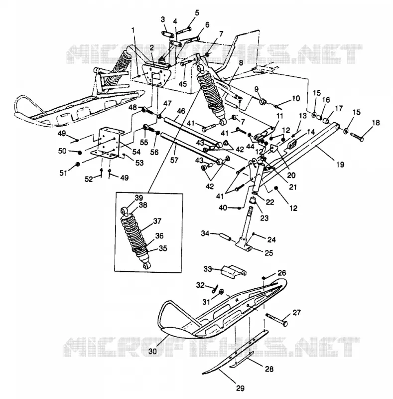 SUSPENSION AVANT  AND SKI XLT TOURING 0973357 AND EUROPEAN XLT TOURING E973 (4937723772B002)