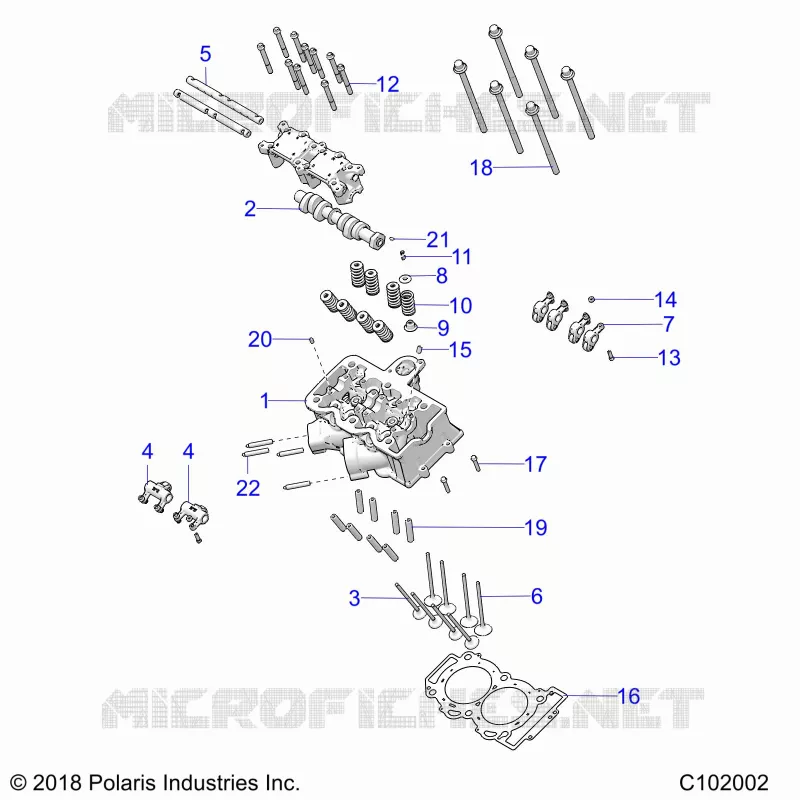 ENGINE, CULASSE, CAM AND VALVES