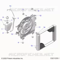 ENGINE, SYSTÃˆME DE REFROIDISSEMENT, RADIATOR, FAN & OVERFLOW BOTTLE