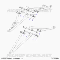 SUSPENSION AVANT A-ARM, MOUNTING