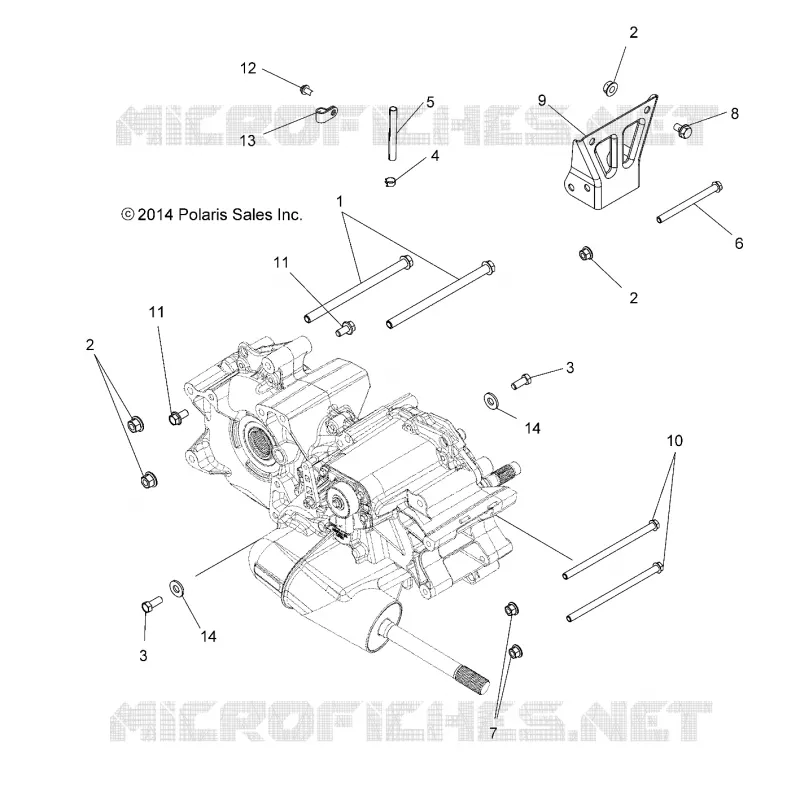 DRIVE TRAIN, MAIN SUPPORT PONT