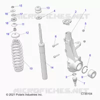 SUSPENSION, JAMBE DE FORCE AVANT