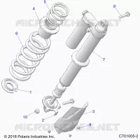 SUSPENSION, REAR SUPPORT AMORTISSEUR 