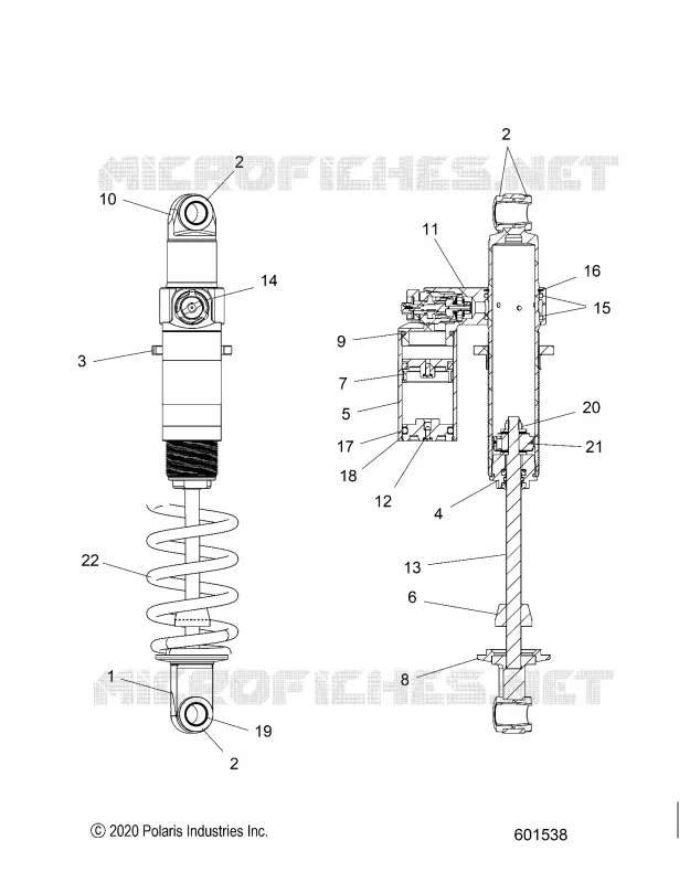 SUSPENSION, AMORTISSEUR ARRIERE TRACK
