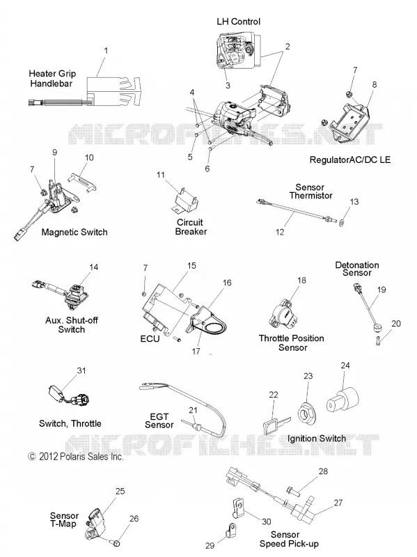BOUTONS, CAPTEURS and COMPONENTS