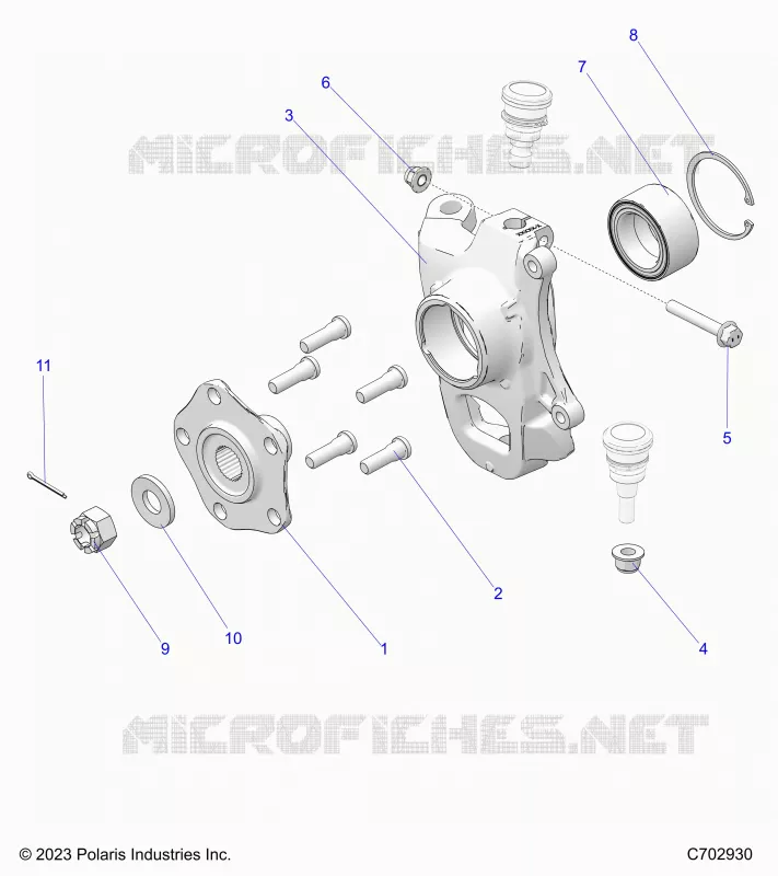 SUSPENSION, ROUE AVANT HUB, KNUCKLE