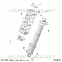 SUSPENSION, REAR SUPPORT AMORTISSEUR 