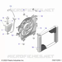 ENGINE, SYSTÃˆME DE REFROIDISSEMENT, RADIATOR, FAN &amp; OVERFLOW BOTTLE