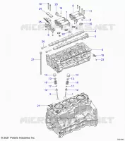 ENGINE, HEAD ASM AND SOUPAPES
