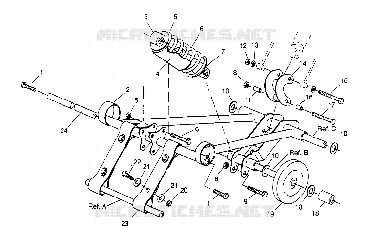 BRAS DE SUSPENSION AVANT  500 EFI 0952774, EFI SKS 0952574,   EFI SKS PT 0 (4929052905C001)