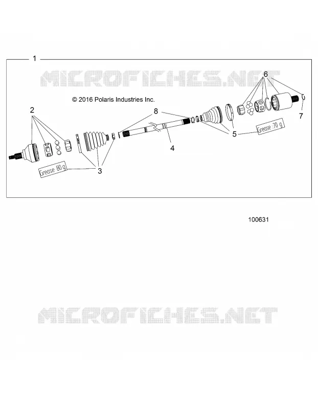 DRIVE TRAIN, TRANSMISSION ARRIERE SHAFT (TO 8/29/16)
