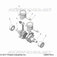 ENGINE, PISTON AND VILEBREQUIN