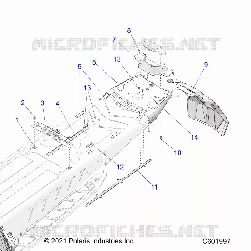CHASSIS, REAR, MISC. COVERS AND SNOWFLAP