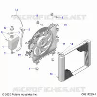 ENGINE, SYSTÃˆME DE REFROIDISSEMENT, RADIATOR, FAN & OVERFLOW BOTTLE