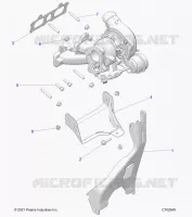 ENGINE, TURBO CHARGER MOUNTING