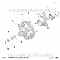 SUSPENSION AVANT HUB AND STEERING KNUCKLE- A23SGS95CN/S95FN (C101483)