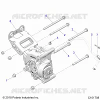 SYSTÃˆME DE TRANSMISSION, GEARCASE MOUNTING, REAR