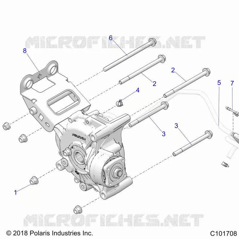 SYSTÃˆME DE TRANSMISSION, GEARCASE MOUNTING, REAR