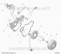 ENGINE, STATOR AND FLYROUE