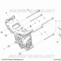 SYSTÃˆME DE TRANSMISSION, GEARCASE MOUNTING, REAR