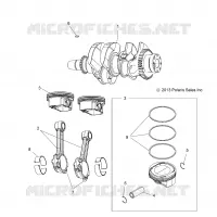 ENGINE, VILEBREQUIN AND PISTON