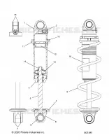 SUSPENSION, AMORTISSEUR AVANT TRACK (CLEAR COIL OVER)