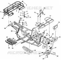 PARE CHOCS / PORTE PAQUET MOUNTING SPORTSMAN 4X4 W968040 (4935943594A007)