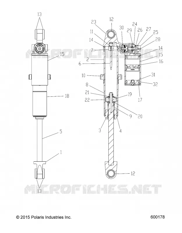 AMORTISSEUR ARRIERE, HI LO ADJ., SNOW CHECK (7044383)